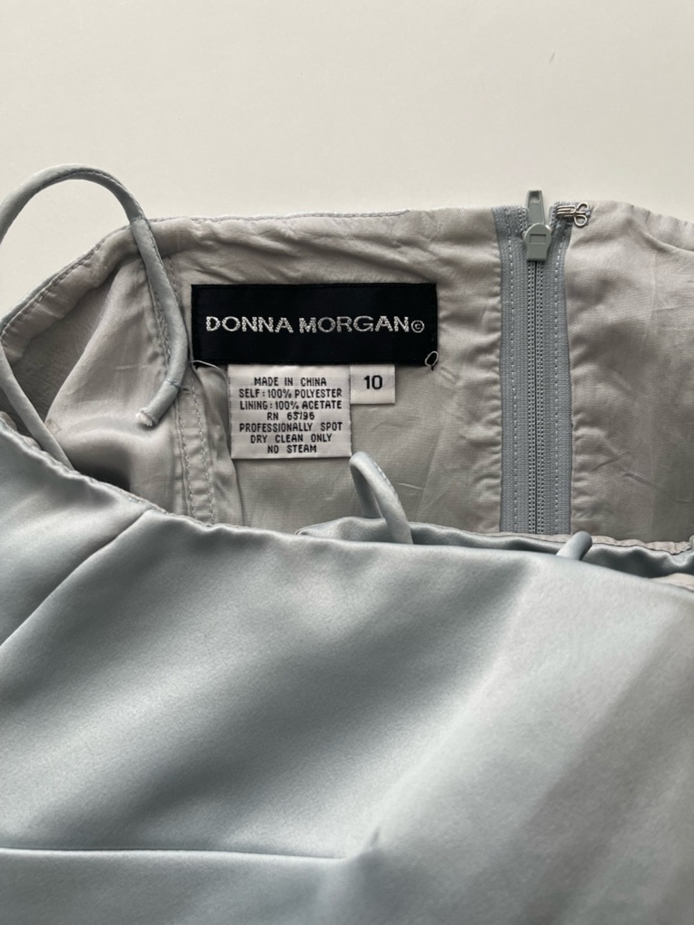 Donna Morgan VTG Light Blue Satin Beaded Camisole - Picture 7 of 7
